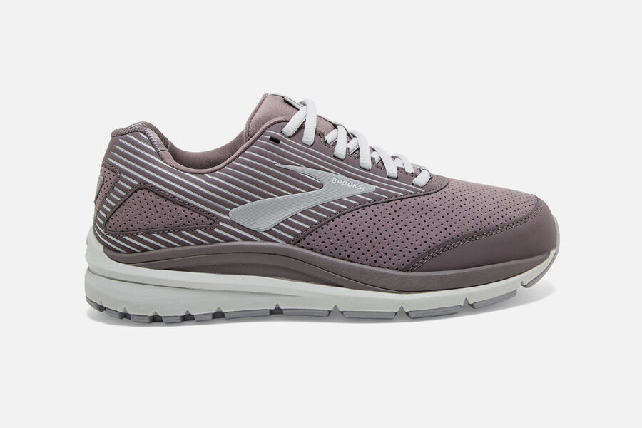 Brooks Running Shoes - Addiction Walker Suede Womens - Dark Grey - YBU-076193